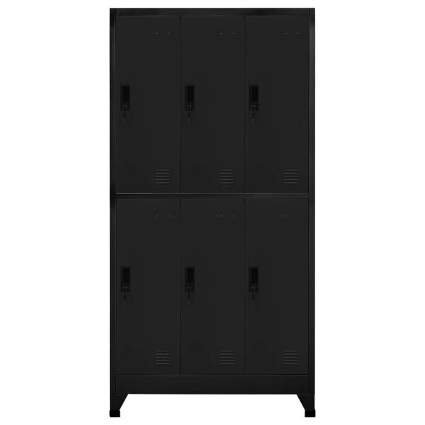 vidaXL Φοριαμός Μαύρος 90 x 45 x 180 εκ. Ατσάλινος
