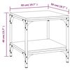 vidaXL Τραπεζάκι Σαλονιού Καπνιστή Δρυς 50x50x40 εκ. Επεξεργασμ. Ξύλο