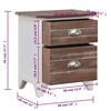 vidaXL Κομοδίνο Καφέ και Λευκό 38 x 28 x 45 εκ. από Ξύλο Παυλώνιας