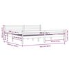 vidaXL Πλαίσιο Κρεβατιού Λευκό 200 x 200 εκ. από Μασίφ Ξύλο