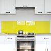 vidaXL Πίσω Πάνελ Κουζίνας 2 pcs Κίτρινο 80 x 40 cm σκληρυμένο γυαλί