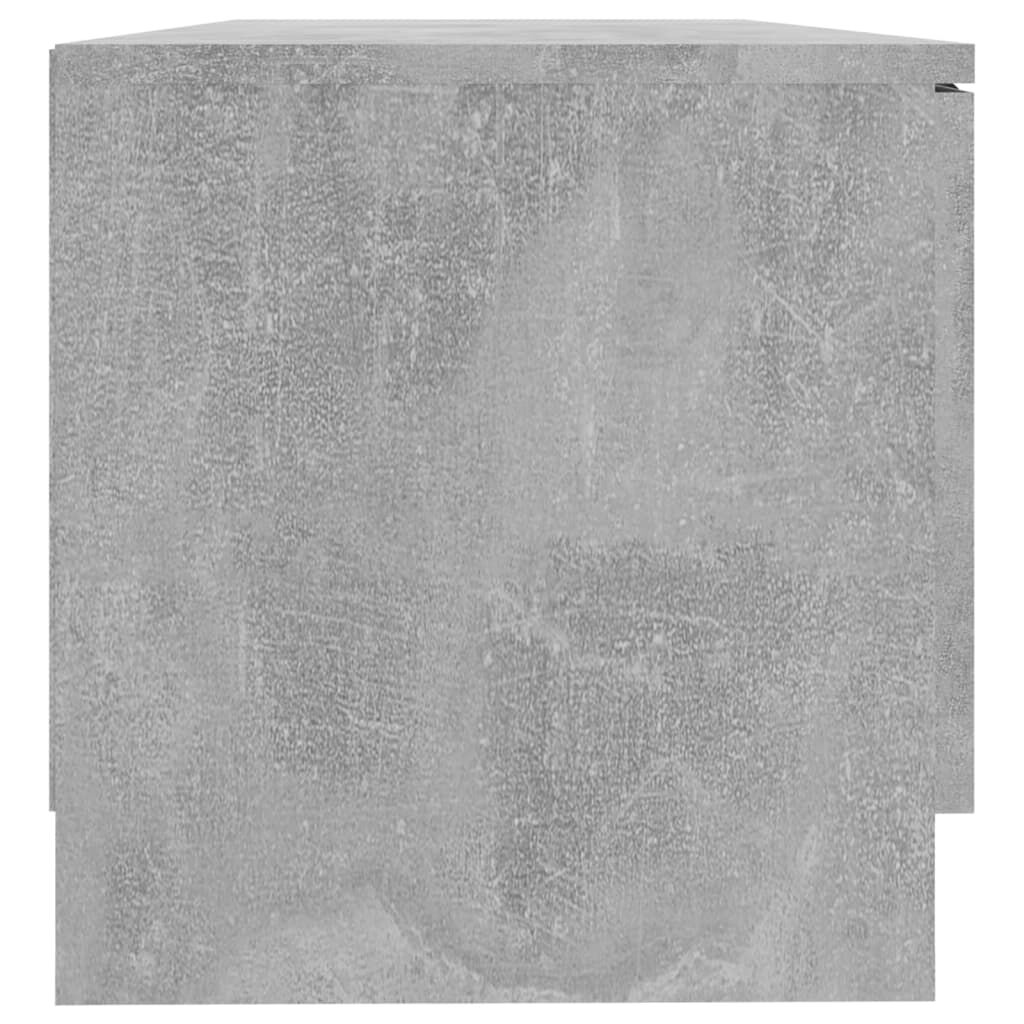 vidaXL Έπιπλο Τηλεόρασης Γκρι Σκυροδέματος 80x35x36,5 εκ. Επεξ. Ξύλο