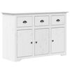vidaXL Μπουφές BODO Λευκός 115,5x43x200,5 εκ. από Μασίφ Ξύλο Πεύκου