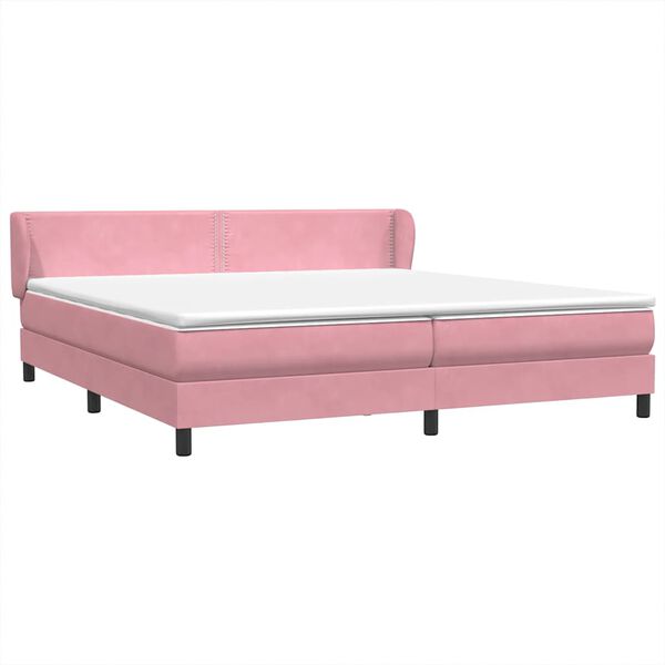 vidaXL Box Spring &kappa;&rho;&epsilon;&beta;ά&tau;&iota; &mu;&epsilon; &sigma;&tau;&rho;ώ&mu;&alpha;&tau;&alpha; &rho;&omicron;&zeta; 180x210 cm &Beta;&epsilon;&lambda;&omicron;ύ&delta;&iota;&nu;&omicron;