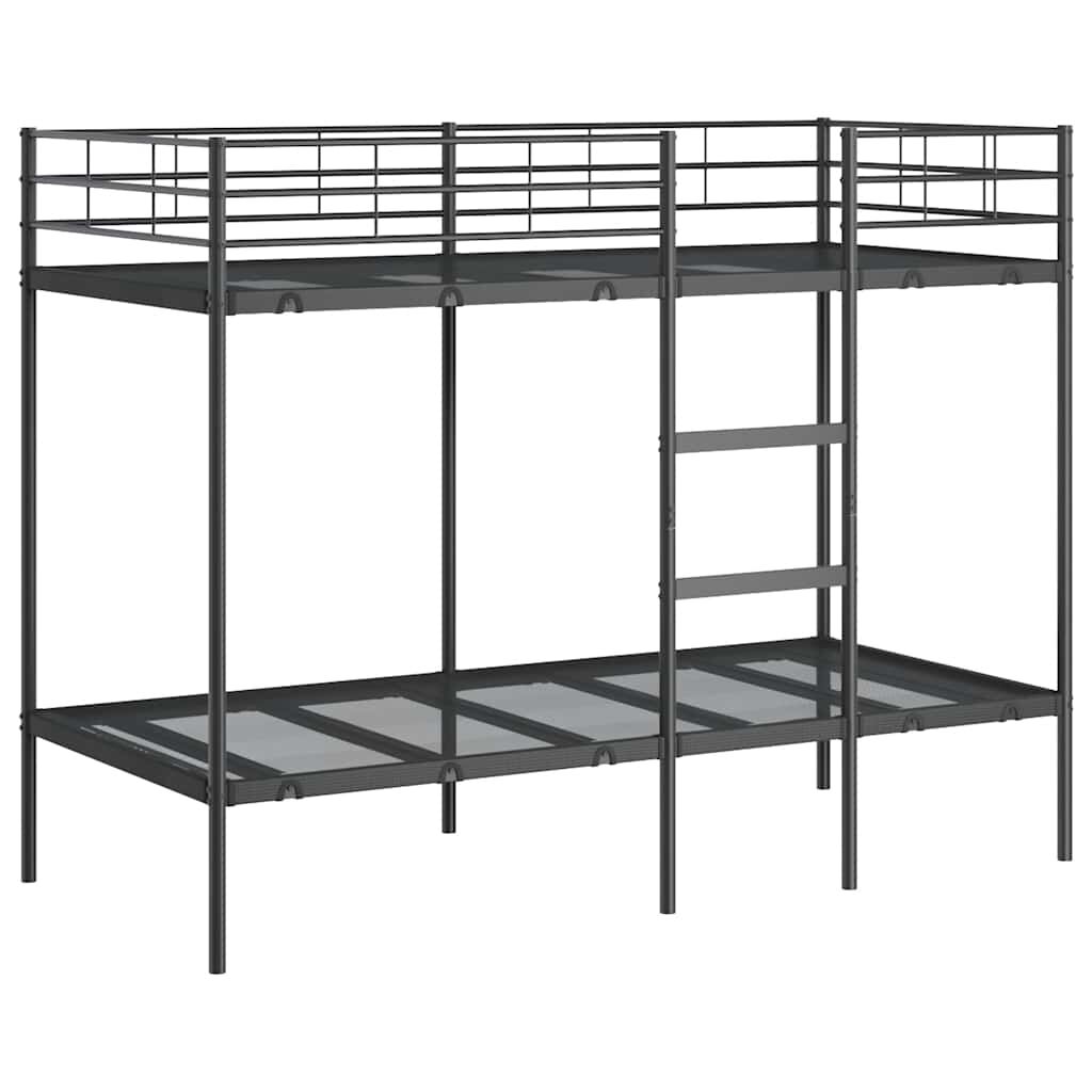 vidaXL Κουκέτα χωρίς στρώμα Μαύρο 100x190 cm Ατσάλι