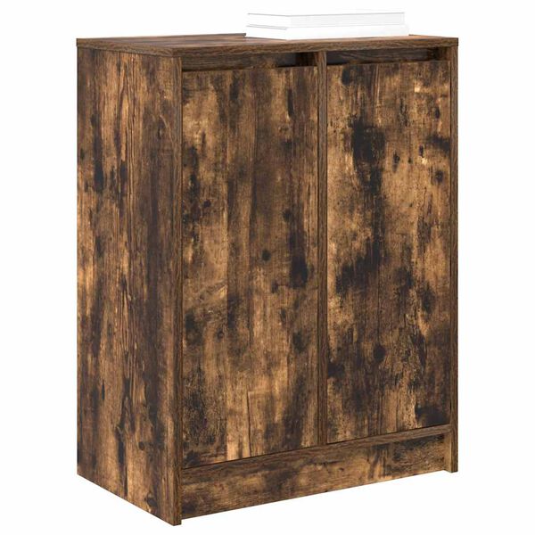 vidaXL Παπουτσοθήκη Καπνιστή Δρυς 57x34x76 εκ. από Επεξεργ. Ξύλο