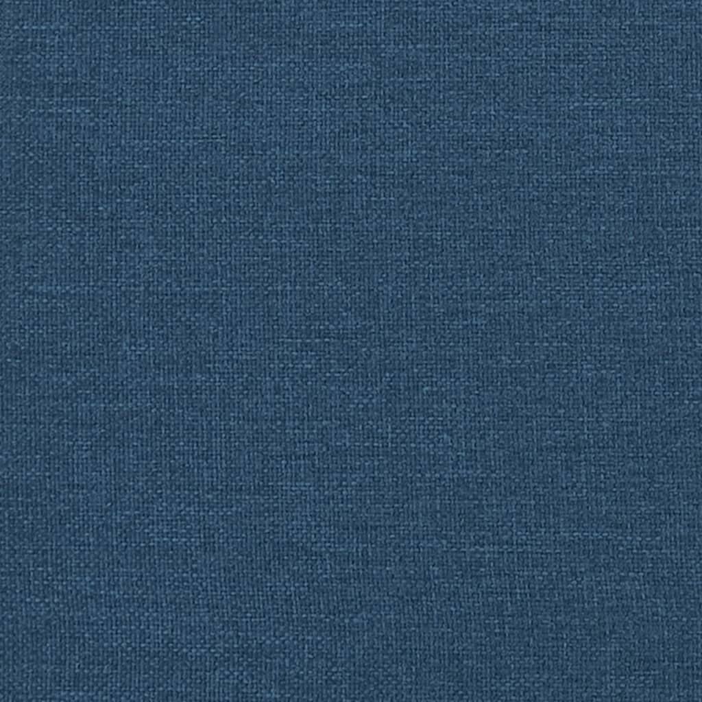 vidaXL Κρεβάτι Boxspring με Στρώμα Μπλε 120x190 εκ. Υφασμάτινο