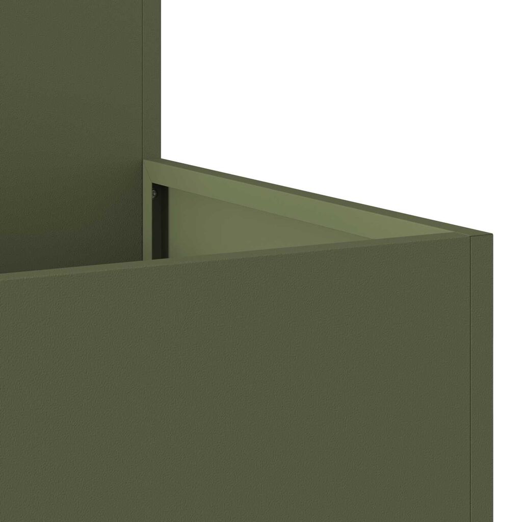 vidaXL Γλάστρα Κήπου 80x80x48 εκ. Ελαιόχρωμο Ατσάλι