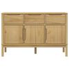 vidaXL Ντουλάπι FLORO Καφέ 114 x 43 x 74 εκ. από Μασίφ Ξύλο Πεύκου
