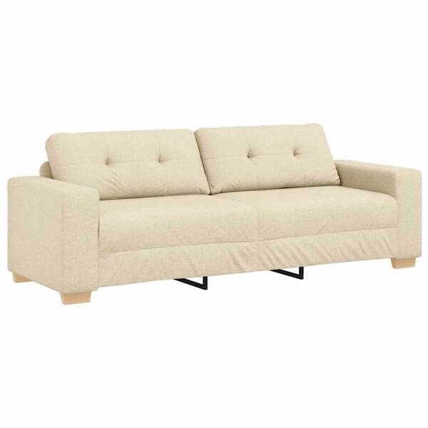 vidaXL Σετ Καναπέ με μαξιλάρι 2 pcs Κρεμ 221 x 78 x 80 εκ Ύφασμα