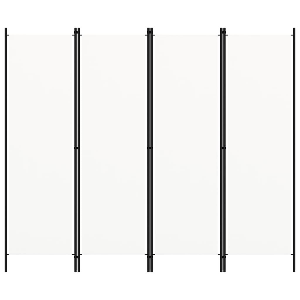 vidaXL Διαχωριστικό Δωματίου με 4 Πάνελ Λευκό 200 x 180 εκ.