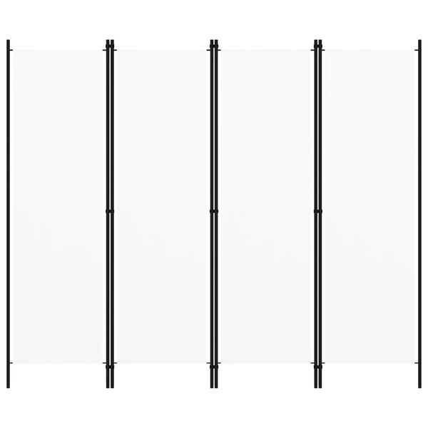 vidaXL Διαχωριστικό Δωματίου με 4 Πάνελ Λευκό 200 x 180 εκ.
