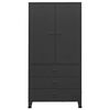 vidaXL Ντουλάπα Βιομηχανική Μαύρη 90 x 50 x 180 εκ. Μεταλλική