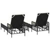 vidaXL Ξαπλώστρα 2 pcs Μαύρο 35 x 35 x 32 εκ. συνθετικό ρατάν