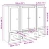 vidaXL Highboard &mu;&epsilon; &sigma;&upsilon;&rho;&tau;ά&rho;&iota; 3 pcs &Pi;&alpha;&lambda;&iota;ό &Xi;ύ&lambda;&omicron; &Epsilon;&pi;&epsilon;&xi;&epsilon;&rho;&gamma;&alpha;&sigma;&mu;έ&nu;&omicron; &xi;ύ&lambda;&omicron;