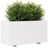 vidaXL Ζαρντινιέρα Κήπου Λευκή 90x40x49,5 εκ. από Μασίφ Ξύλο Πεύκου