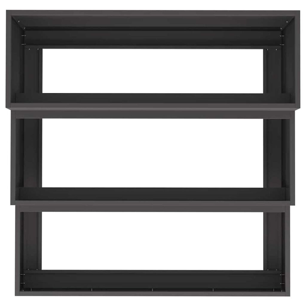 vidaXL Γλάστρα Κήπου Μαύρο 90 x 90 x 35 εκ Ατσάλι