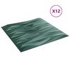 vidaXL Πάνελ Τοίχου 12 τεμ. Πράσινη Σχέδιο Πέτρα 50 x 50 εκ. 3 μ² XPS