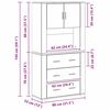 vidaXL Highboard &Pi;&alpha;&lambda;&iota;ό &xi;ύ&lambda;&omicron; 80 x 33 x 150 &epsilon;&kappa; &Epsilon;&pi;&epsilon;&xi;&epsilon;&rho;&gamma;&alpha;&sigma;&mu;έ&nu;&omicron; &xi;ύ&lambda;&omicron;