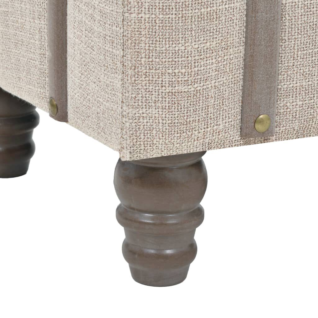 vidaXL Πάγκος Αποθήκευσης 111 x 34 x 37 εκ. από Μασίφ Ξύλο και Ατσάλι