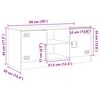 vidaXL Έπιπλο Τηλεόρασης Ανθρακί 99x39x44 εκ. από Χάλυβα