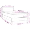 vidaXL Κρεβάτι Boxspring με Στρώμα Γκρι 80 x 200 εκ. Συνθετικό Δέρμα