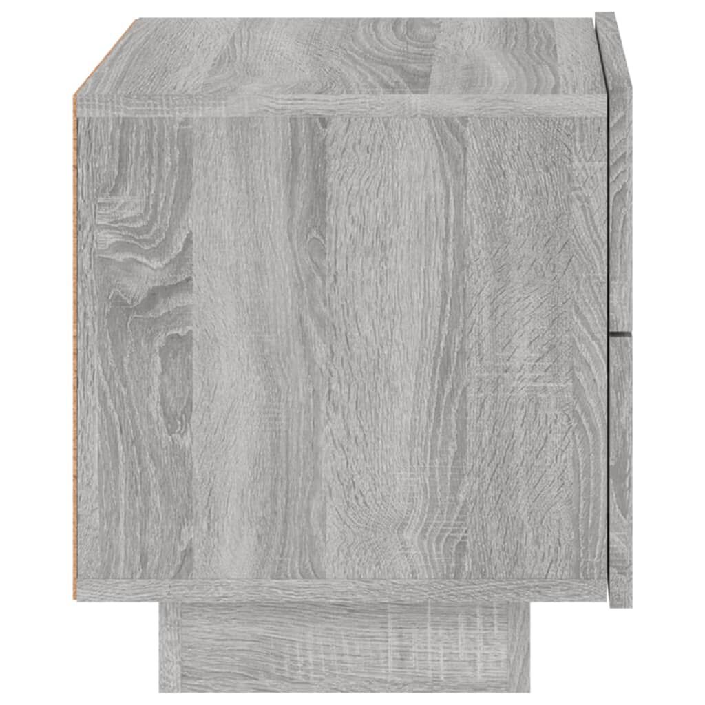 vidaXL Κομοδίνο με Φώτα LED Γκρι Sonoma 70 x 36 x 40,5 εκ.