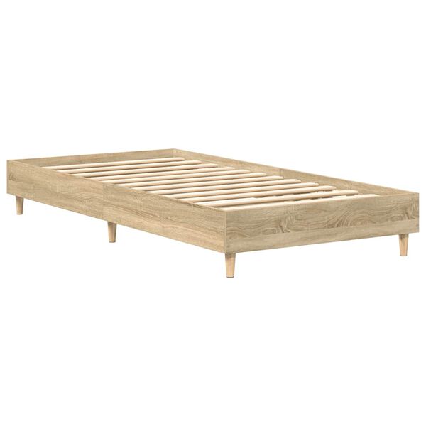 vidaXL Πλαίσιο κρεβατιού χωρίς στρώμα Sonoma Oak 90x190 cm