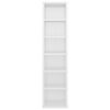 vidaXL Έπιπλο για CD Γυαλιστερό Λευκό 21x20x88 εκ. Επεξεργασμένο Ξύλο