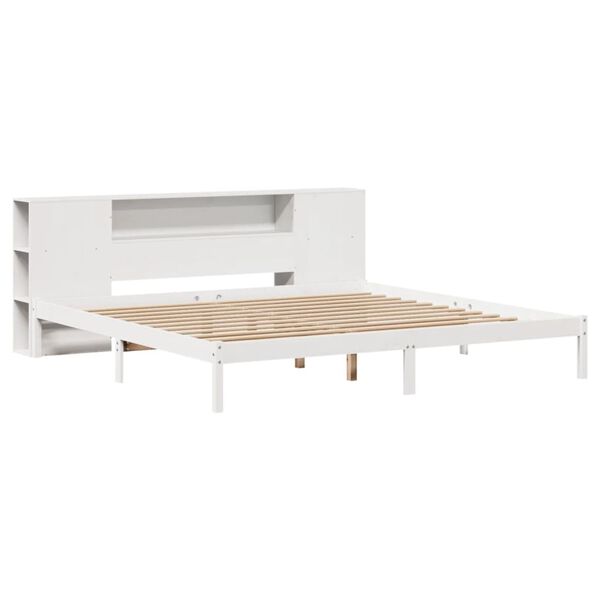 vidaXL Κρεβάτι Βιβλιοθήκη Χωρίς Στρώμα 180x200 εκ Μασίφ Ξύλο Πεύκου
