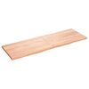 vidaXL Ράφι Τοίχου Ανοιχτό Καφέ 180x60x(2-4)εκ. Επεξ. Μασίφ Ξύλο Δρυός
