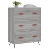 vidaXL Συρταριέρα Γκρι Sonoma 69,5 x 34 x 90 εκ. από Επεξεργ. Ξύλο