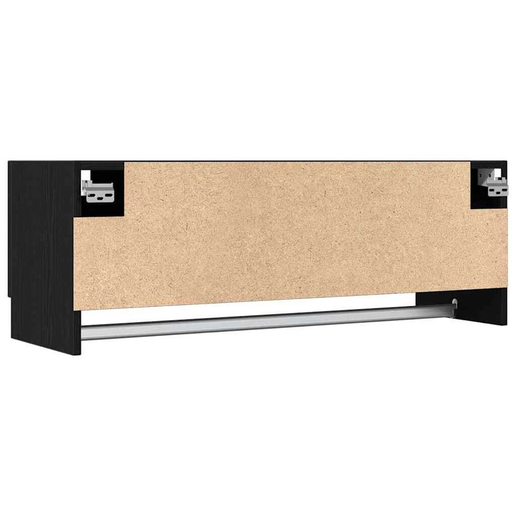 vidaXL Ντουλάπι με πόρτα Μαύρο 100 x 32.5 x 35 cm Επεξεργασμένο ξύλο
