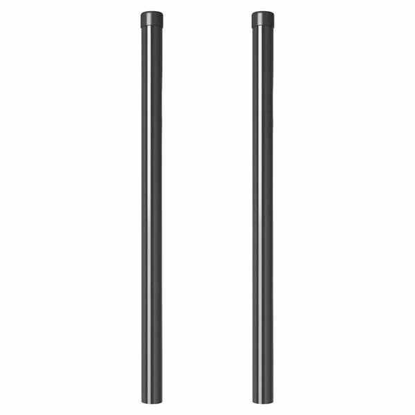vidaXL Πό posts φράχτη 2 pcs Γκρι 50 cm Ατσάλι με Επικάλυψη Πούδρας