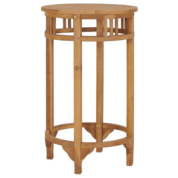 vidaXL Τραπέζι Μπαρ Ø 60 εκ. από Μασίφ Ξύλο Teak