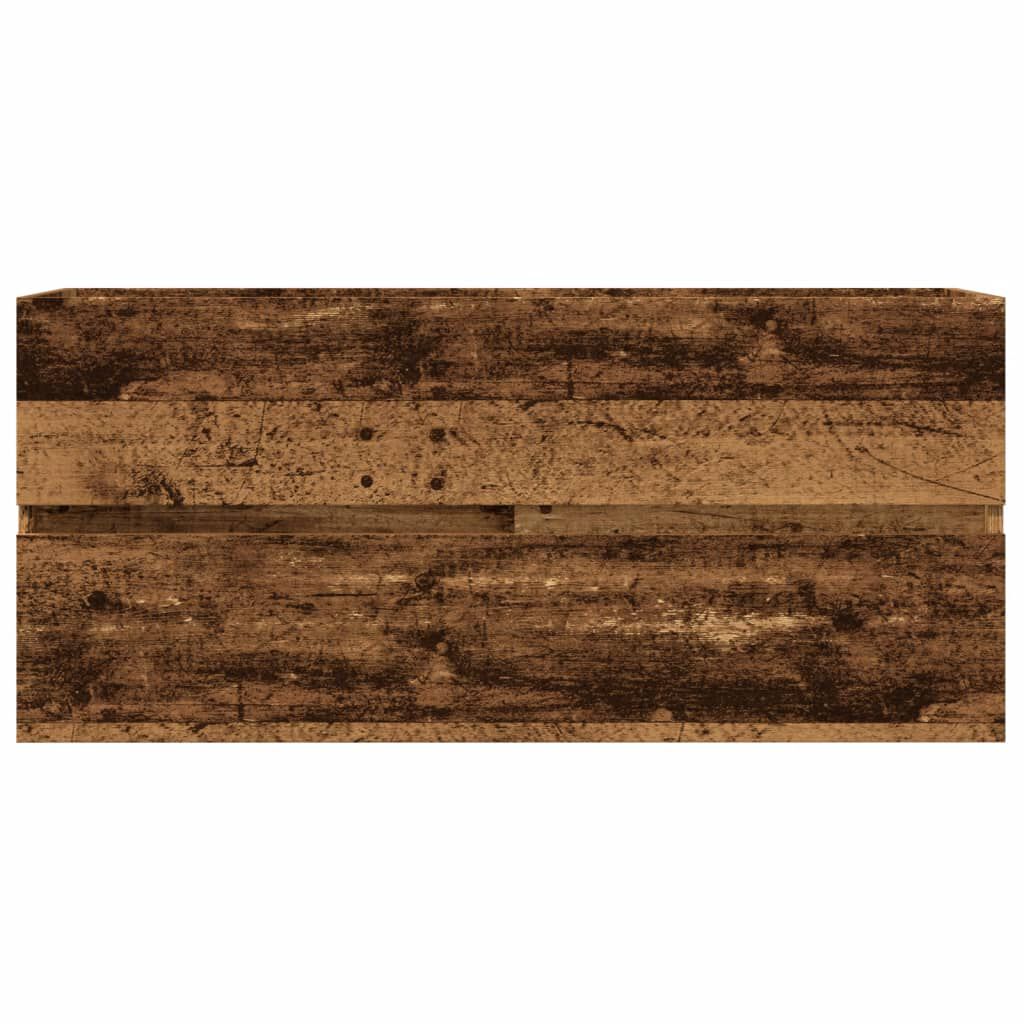 vidaXL Ντουλάπι Νιπτήρα Μαύρο 100x38,5x45 εκ. Επεξεργασμένο Ξύλο