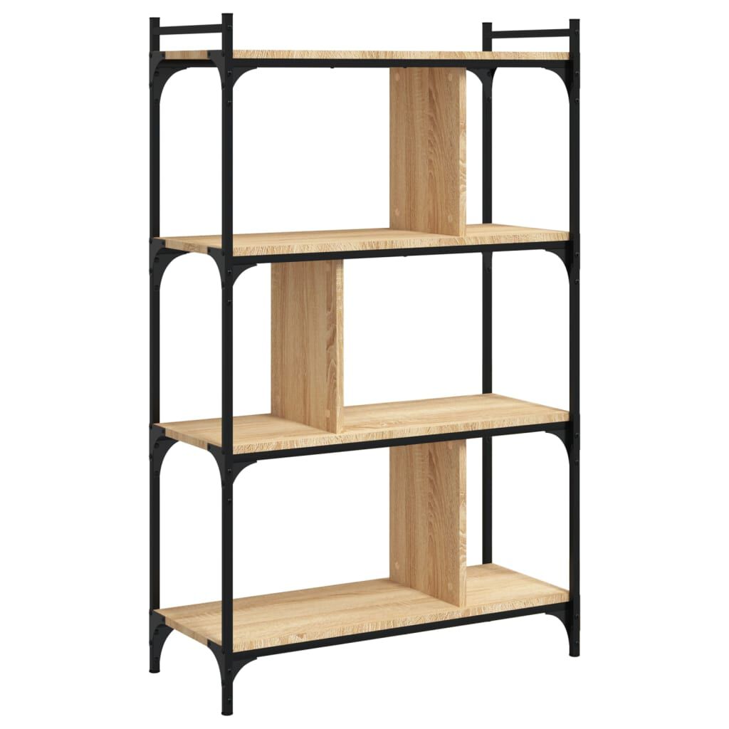 vidaXL Βιβλιοθήκη 4 Επιπέδων Sonoma Δρυς 76 x 32 x 123 εκ. Επεξ. Ξύλο