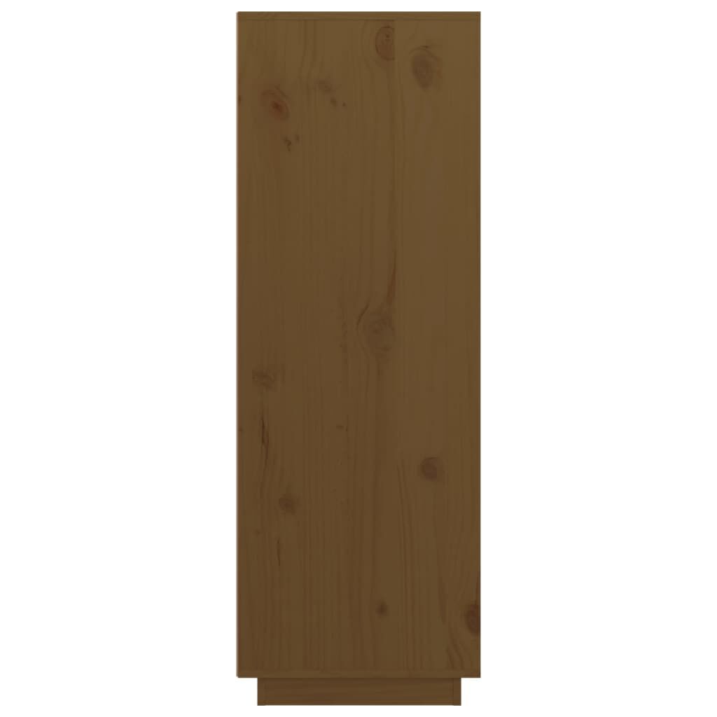 vidaXL Ντουλάπι Ψηλό Καφέ Μέλι 89x40x116,5 εκ. από Μασίφ Ξύλο Πεύκου