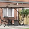 vidaXL Ρώμη Ομπρέλα Taupe 286 x 285 x 265 εκ Πολυεστέρας και Αλουμίνιο