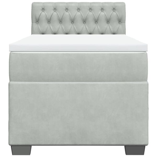 vidaXL &Kappa;&rho;&epsilon;&beta;ά&tau;&iota; Boxspring &mu;&epsilon; &Sigma;&tau;&rho;ώ&mu;&alpha; &Alpha;&nu;&omicron;&iota;&chi;&tau;ό &Gamma;&kappa;&rho;&iota; 80x200 &epsilon;&kappa;. &Beta;&epsilon;&lambda;&omicron;ύ&delta;&iota;&nu;&omicron;