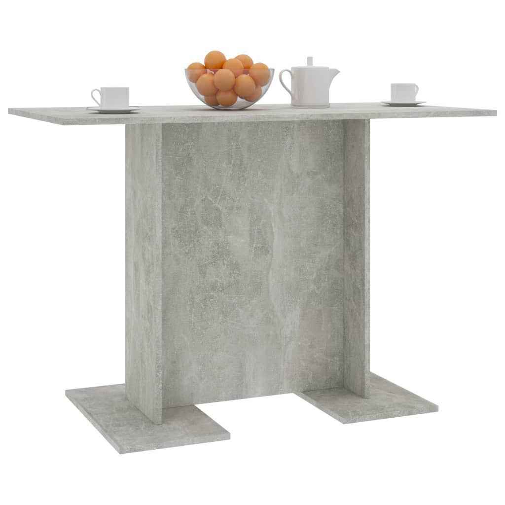 vidaXL Τραπεζαρία Γκρι του Σκυροδέματος 110x60x75 εκ. από Επεξ. Ξύλο