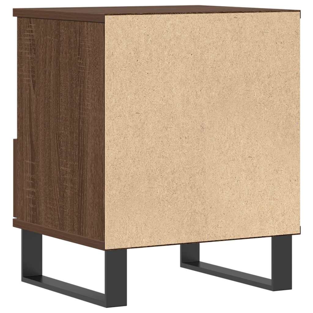 vidaXL Κομοδίνα 2 τεμ. Καφέ Δρυς 40 x 35 x 50 εκ. από Επεξεργ. Ξύλο