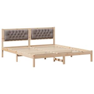 vidaXL &Sigma;&kappa;&epsilon;&lambda;&epsilon;&tau;ό&sigmaf; &Kappa;&rho;&epsilon;&beta;&alpha;&tau;&iota;&omicron;ύ Taupe 160 x 200 cm &Sigma;&tau;&epsilon;&rho;&epsilon;ά &xi;&upsilon;&lambda;&epsilon;ί&alpha; &pi;&epsilon;ύ&kappa;&omicron;&upsilon;