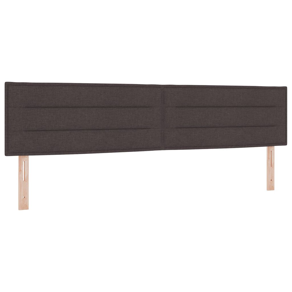vidaXL Κρεβάτι Box Spring με Στρώμα Σκούρο Καφέ 200x200 εκ. Ύφασμα