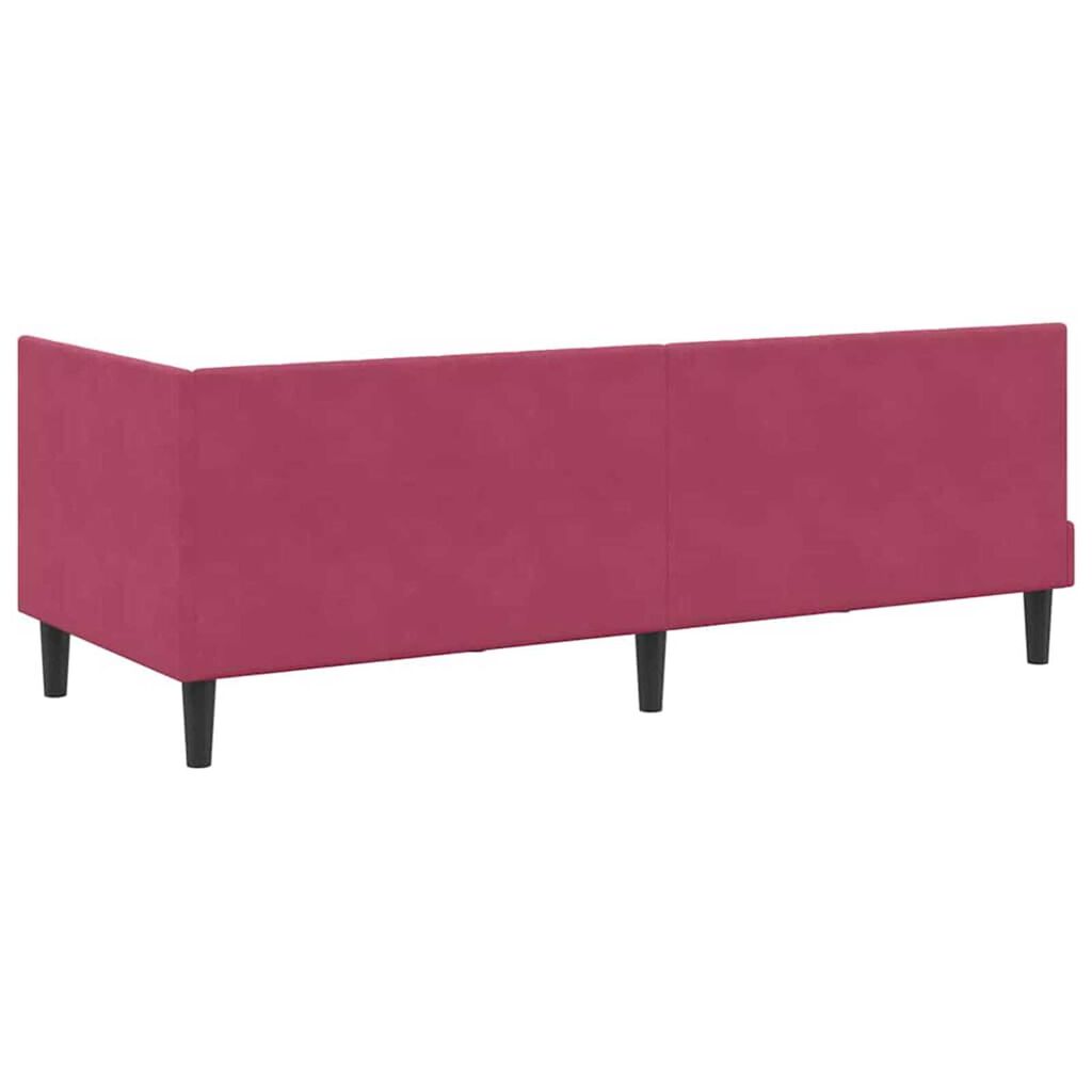 vidaXL Κρεβάτι Γωνίας με κεφαλάρι Μπορντό 80 x 200 cm Βελούδο