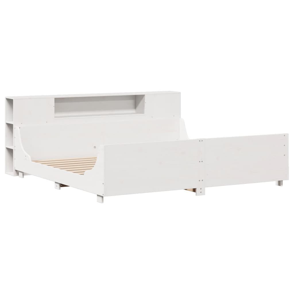 vidaXL Σκελετός Κρεβ. Χωρίς Στρώμα Λευκό 180x200 εκ Μασίφ Πεύκο