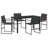 vidaXL &Sigma;έ&tau; &phi;&alpha;&gamma;&eta;&tau;&omicron;ύ &gamma;&iota;&alpha; &kappa;ή&pi;&omicron; 5 pcs &Mu;&alpha;ύ&rho;&omicron; 140 x 70 x 73 cm