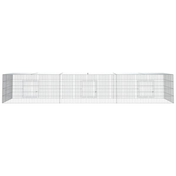 vidaXL Κλουβί Κουνελιών 3 Πάνελ 325x109x54 εκ. από Γαλβανισμένο Σίδερο