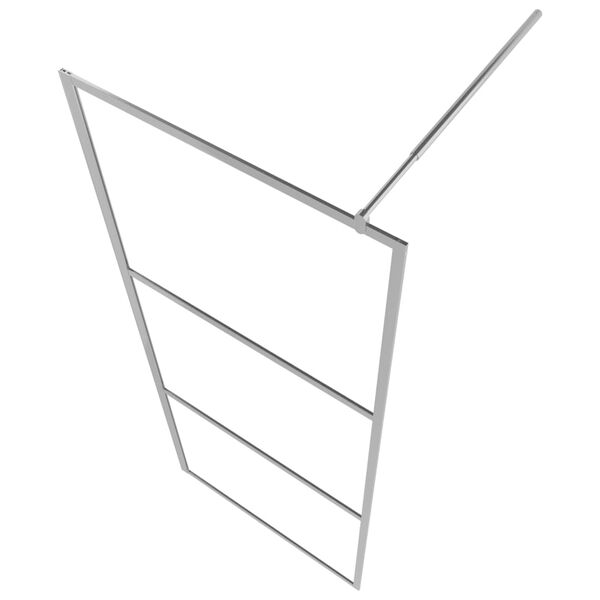 vidaXL Διαχωριστικό Ντους με Ράφι Χρωμέ 100x195 εκ Γυαλί ESG&Αλουμίνιο