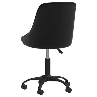 vidaXL Καρέκλα Γραφείου Περιστρεφόμενη Μαύρη Βελούδινη